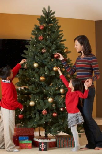 Holiday Co-Parenting - Divorced Mom and Kids Decorate Christmas Tree - KM Family Law
