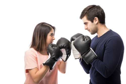Couple Boxing to Solve Disagreements About Parenting Plans - KM Family Law
